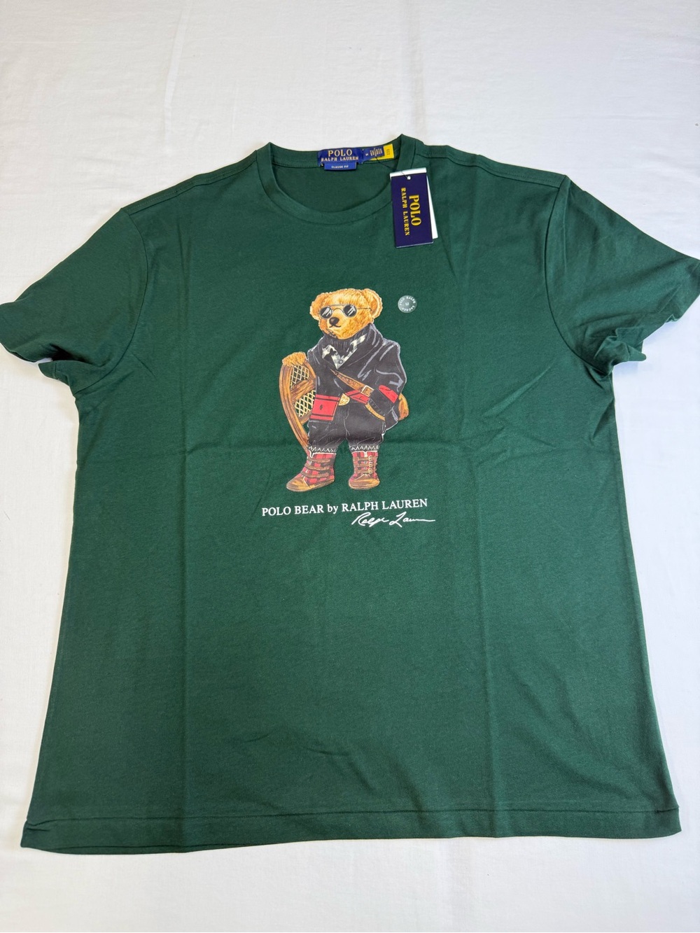 Polo Ralph Lauren Green Short Sleeve Classic Fit Polo Bear T Shirt Men’s Medium
